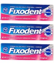 BL Fixodent Denture Adhesive Cream Original 1.4oz **Pack of 3**