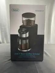 Gevi GECGI406B-U7 LED Wide Touch Screen 2-in-1 Burr Coffee Grinder