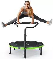 40"/48" Foldable Mini Trampoline Rebounder Trampoline for Adults U/T Shape Ad...
