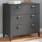 VIKEN Drawers Cabinet Wooden Chest Dresser Storage Rack Table Cupboard Dark Grey
