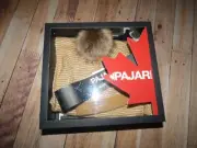 Pajar Mens Hat Loop Scarf Set Caramel Faux Fur Pom Brand New in Box