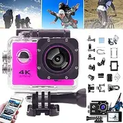 Roamix Vision+ 4k Camera, Roamix Vision 4k Action Camera, Roamix Vision+ 4k Action Camera, Waterproof Roamix Vision 4k Camera Outdoor, 4k WiFi Diving Sports Camera (Pink,no Cards)