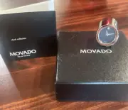 MOVADO MINIATURE STAINLESS DESK CLOCK | COLOR: SILVER