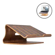 Notebook Radiator Stand Wooden Laptop Stand For Home Office-Walnut