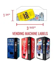 (1) Vending Machine Label - IronBeer - 12 oz - Flavor Strip - Vend Label
