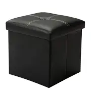 Faux Leather Small Square Foot Rest Stools,Foot Stool with Storage,Folding St...