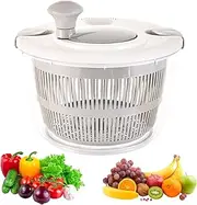 Salad Spinner - Hand- Salad leaff Dryer | Effective Water Drainage Spinner Veggies Drainer Colander | Veg Drainer for Vegetable and Fruit Washing (Gray)