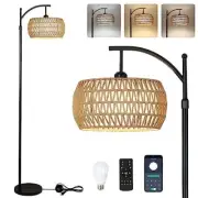 Arc Floor Lamp with Remote Control, Dimmable LED Floor Lamp with 3 Bohemian