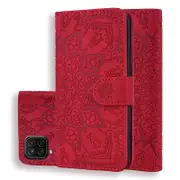 Imprint Wallet Stand Leather Case for Samsung Galaxy A12