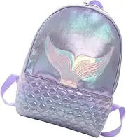 [BESTYASH] Pu Schoolbag Large Capacity Back High Capacity Back Holographic Back Magazine Back Bookbags School Bag Back Ladies Women Back Student Back Purple