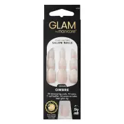 Glam by Manicare Almond Press On Nails Kit (Ombre) - Medium