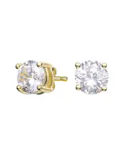 Genevive 14K Over Silver CZ Studs