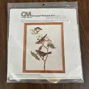 VTG Crewel Kit National Audubon Society 7995 Sparrow Bird Columbia Minerva 8x10