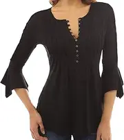 [DGHM-JLMY] Women's Long Sleeve T-Shirt Bottoming Shirt Casual Button Tunic Tops Button Plus Size Casual Tunic Tops Tee Shirt