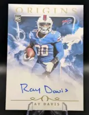 2 CARDS! 2024 Panini Origins Ray Davis On Card Auto & Rookie Card /299 Bills