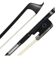 Carbon Fiber Cello Bow 4/4 Full Size Natural Horsehair Carbon Bow (Ebony Frog)