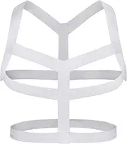 [Generic] Men'S Jock Strap Set With Body Chest Harness Stretch Mankini Swimsuit Bodysuit Elastic Waist Sexy Underwear Halter Belt