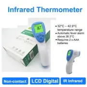 LCD Digital IR Infrared Thermometer Non-contact Forehead Body Temperature Meter