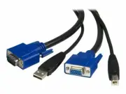STARTECH.COM SVUSB2N1_10 10FT USB & VGA 2-IN-1 KVM NEW