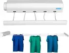 Retractable Clothesline 4/5-Line Dryer Rack| Indoor & Outdoor Hang Clothesline-