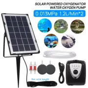 Air Stone Aerator Pond Water Oxygenator Solar Powered Oxygen Pump Fish Outdoor
