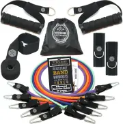 TRIBE Resistance Bands Set &Weights for Exercises Bands for Men/Women with Wo...
