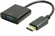 FELTECHELECTR 1080p Video Converter Adapter Male to Vga Female Displayport Cable No External Power Supply Needed -Display Compatible