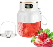 Portable Blender for Smoothies - Portable Travel Blender - Fruit Juice Blender l USB Rechargeable Juicer Machine l Food Mixing Machine with Digital Display 600ml for Shake Smoothies