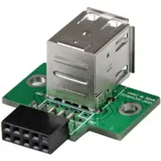 StarTech.com 2 Port USB Motherboard Header Adapter - USB A to USB 10 Pin Header F/F - 1 x IDC Female - 2 x 4-pin Type A USB 2.0