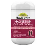 Nature’s Way Magnesium Chelate Support Cardiovascular Health 1000mg 100 Tablets