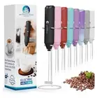 Powerful Milk Frother Handheld Foam Maker, Mini Whisk Drink Mixer for Coffee, Ca