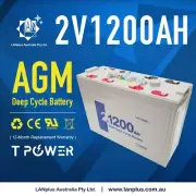 NEW 2V 1200AH Sealed AGM Deep Cycle Maintenance Free Solar Battery UPS Storage