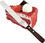 Small Metal Spatula, Stainless Steel Pie Server, Cutter and Serve Turner, Pancake and Pie Server Serving Spatula with Wooden Handle