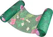 Inflatable Pool Floats for Adults - 1 Pack Water Hammock with Soft Fabric Mesh, Portable Multi-Purpose Floating Lounge Chair, Drifter, & Saddle for Pool, Lake, Beach, and Summer Fun