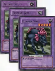 3 X YU-GI-OH FLOWER WOLF SILVER RARE NM/MINT LOB-107