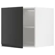 METOD top cabinet for fridge/freezer, white/Upplöv matt anthracite, 60x60x60 cm
