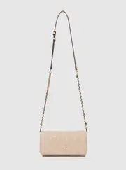 GUESS Women's Beige Giully Crossbody Organiser Bag