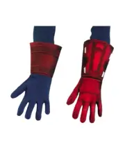 Marvel Avengers Captain America Red Costume Dress Up Gloves 14+ Adult Disguise