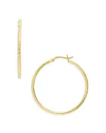 Argento Vivo Textured Hoop Earrings in 14K Gold Plated Sterling Silver