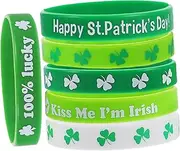 BESPORTBLE 6pcs Patrick Day Silicone Wristbands Shamrock Bracelets for Parties Compact and Delicate Design for Celebrations and Festive Occasions