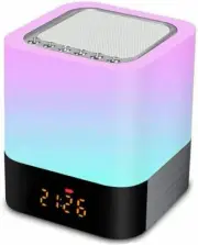 Bluetooth Speaker Lamp, Touch Sensor Night Light with Alarm Clock FM 7 Colors