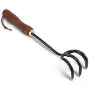 Gardening Tools Hand Rake Stainless Steel Cultivator for Digging Aerating Soi...