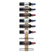 Sorbus Wall Mounted Wine Rack - Wood Bottle Holder Wall Mounted (Set of 3)