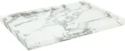 Real Luxurious Natural Marble Vanity Tray Genuine Marble Storage Tray for Home Decor Stone Tray for Bathroom/Kitchen/Vanity/Dresser Non-Resin/(arabescato)