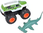Wild Republic Hammerhead Shark & Truck, Adventure Gifts for Kids, Imaginative Play Toy, 4 Inches