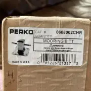 Perko Mooring Bit Cat. # 0608002CHR 4 1/4” X 4 1/4” Chrome Plated Bronze USA New