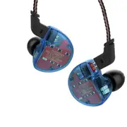 Zs10 Ten Unit Circle Iron In-Ear Mega Bass Hifi Earphone Without Microphone (Blue)