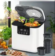 4L Electric Composter for Kitchen,Smart Indoor Countertop Compost Bin with Timer