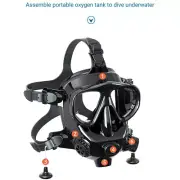 1L Scuba Tank + M8058C Full Face Diving Mask Underwater Breathing Snorkel Kit