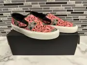 New Men’s Saint Laurent Venice Slip On Radio Print Sneakers Size 43 $550